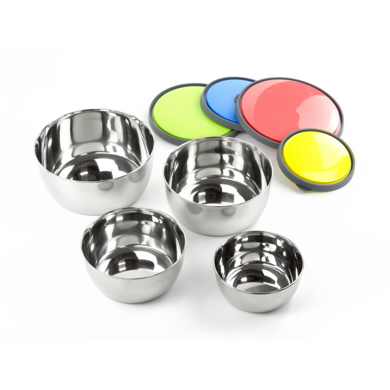 silver mixing bowl set